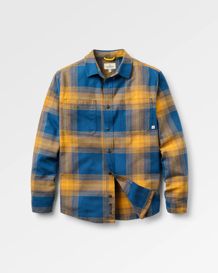 Backcountry Check Light Shirt - Rich Navy/Spruce Yellow Check