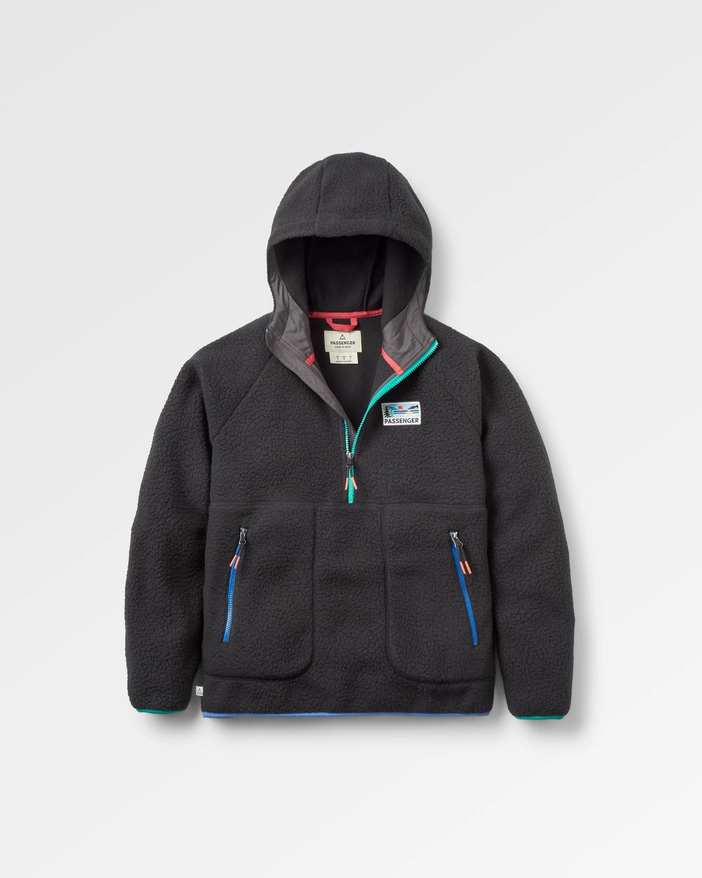 Maine 1/2 Zip Sherpa Fleece - Black
